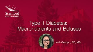 Type 1 Diabetes: Macronutrients and Boluses