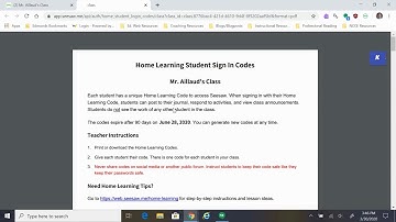 Seesaw  Share Home Learning Codes