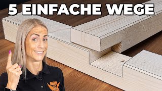 5 geniale Techniken zum Holzverbinden! #holzwerken #holzbearbeitung