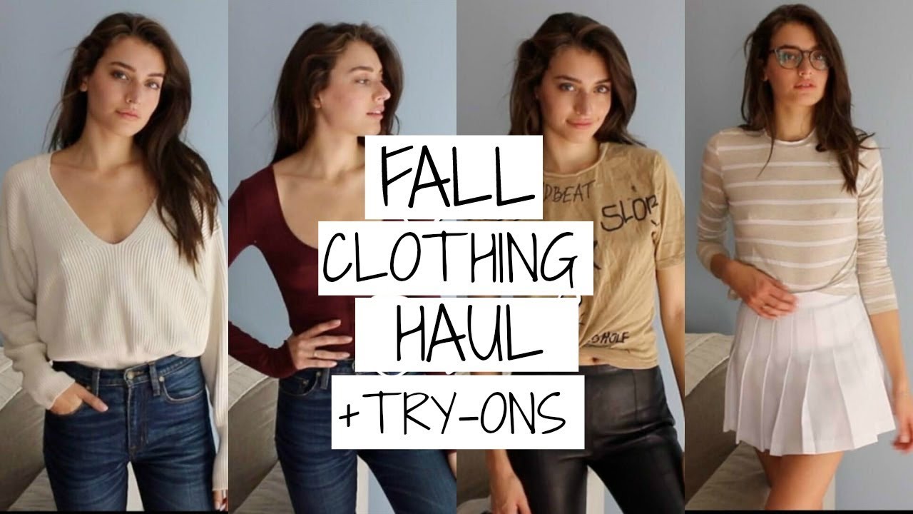 Fall Clothing Haul +Try Ons 2016 | Jessica Clements - YouTube