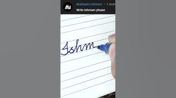 Ishmam - Beautiful name in Cursive writing | Cursive writing for beginners | #shorts