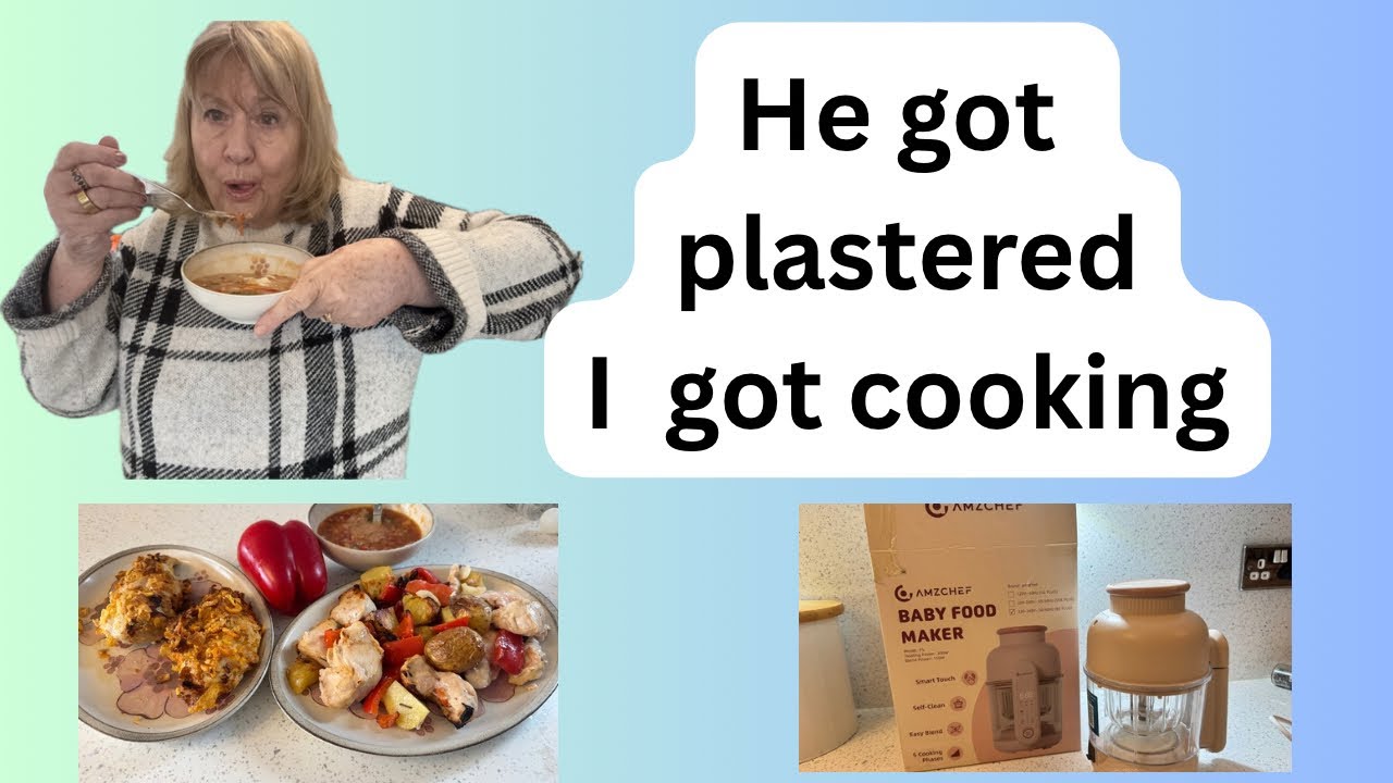 Productive day,AIR FRYER Buttermilk Chicken & Minestrone Soup Amzchef Baby Food Maker & room update