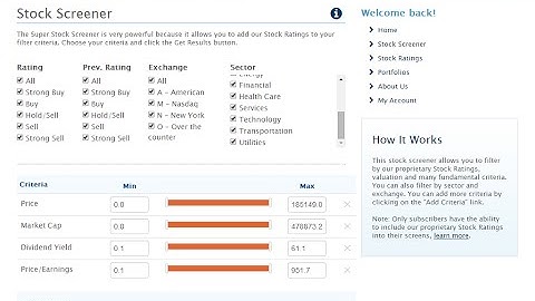 Stock Screener Tutorial