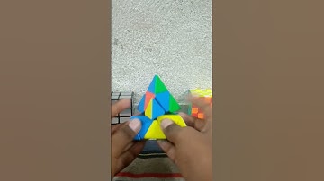 How To Solve A Pyraminx Cube❓ Magic Trick✨ #shorts #rubikscube #cube #cubing #trending #viral