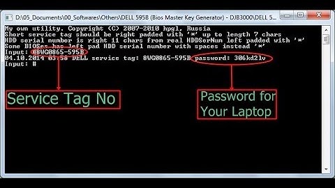 How to reset bios password - HDD Password Laptop Dell
