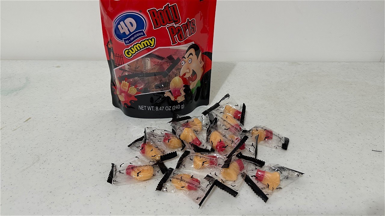 Gummy Body Parts Halloween Candy Individually Wrapped YouTube