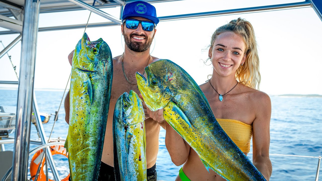 Hunting for Food in Remote Waters while SAILING: MAHI FRENZY ⛵️🐠 | 43