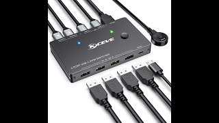 KCEVE 2 port USB-C to hdmi kvm switcher How to set up Apple Mac external monitor& kvm201tcc/kvm201tc