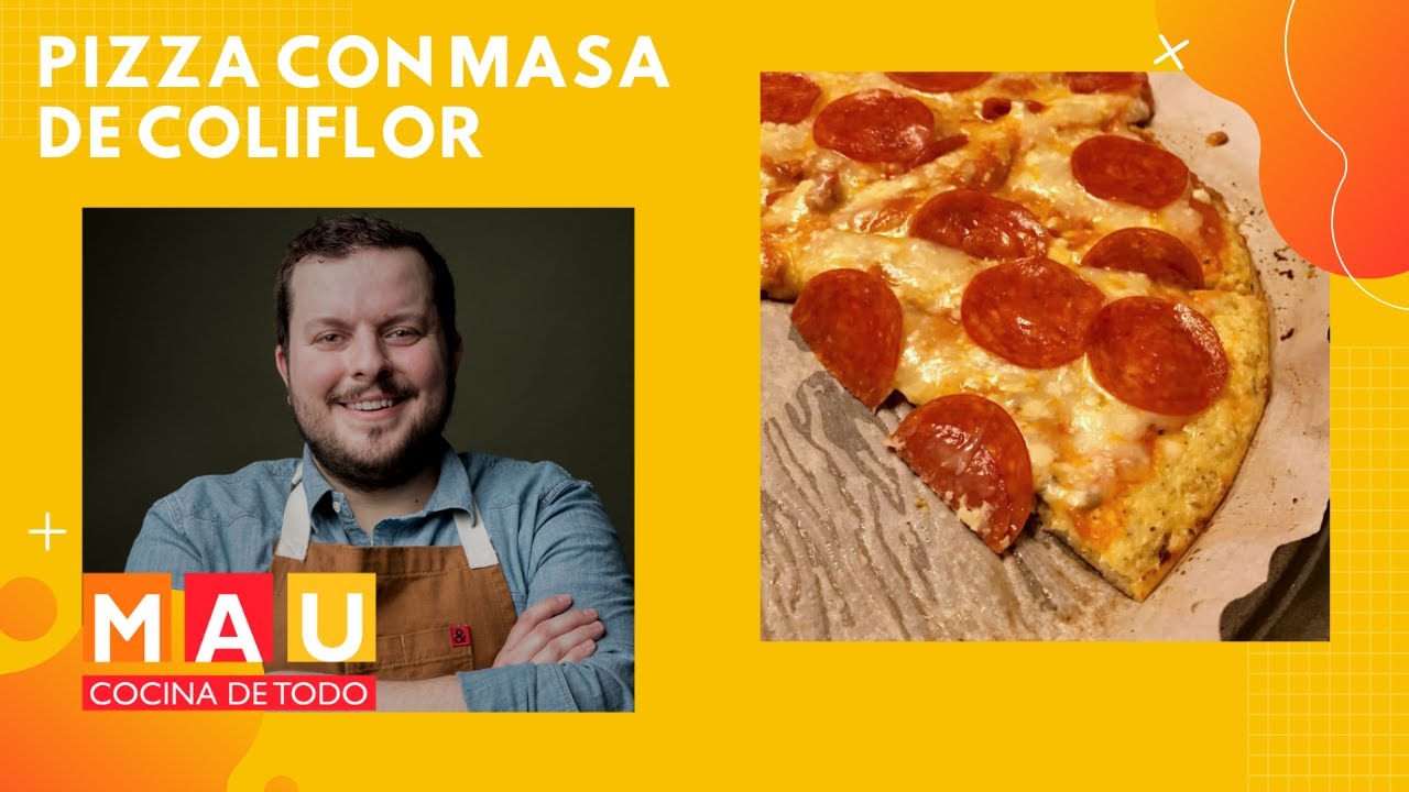 Pizza Con Masa de Coliflor cocina abierta
