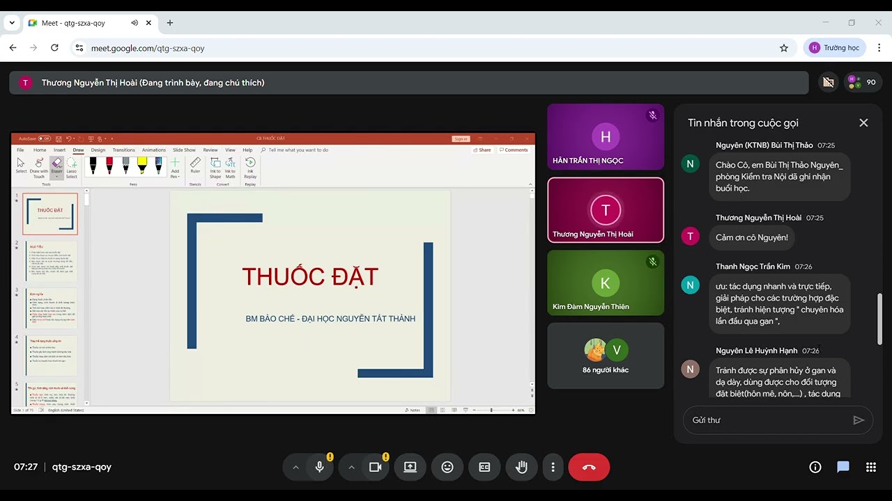 BÀO CHẾ 2- THUỐC ĐẶT 1- CÔ THƯƠNG