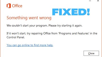 How to fix "Something went wrong"  office error during startup| pretty easy