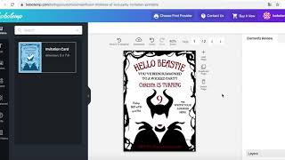 How to make a Maleficent Mistress of Evil Party Invitation Template step by step on www.bobotemp.com screenshot 1