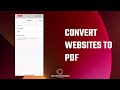 So iPhone can CONVERT any WEBSITE to PDF?