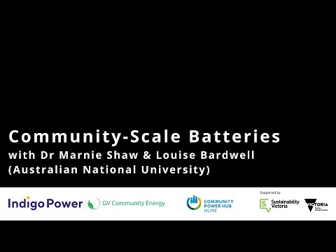 Community-Scale Batteries with Dr Marnie Shaw and Louise Bardwell (ANU)