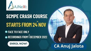 SCMPE CRASH COURSE from 24th NOV 2022