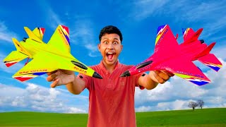 remote control foam fighter airplane unboxing | rc airplane unboxing and testing | rc plane toy