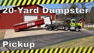 Dumpster Rental Pickup - 20 Yarder Dumpster