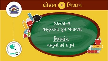 std 6 Science Chapter-4 "વસ્તુઓના જૂથ બનાવવા" (Part 2) vastuona juth banavava Gujarati medium vigyan