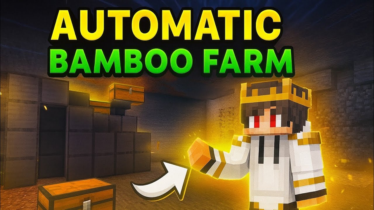 How to make a easy automatic bamboo farm - YouTube