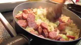 Cabbage Keilbasa & Noodle Skillet Meal