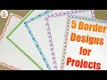 5 Easy border designs for projects | Simple border designs to draw | [New Border Designs]