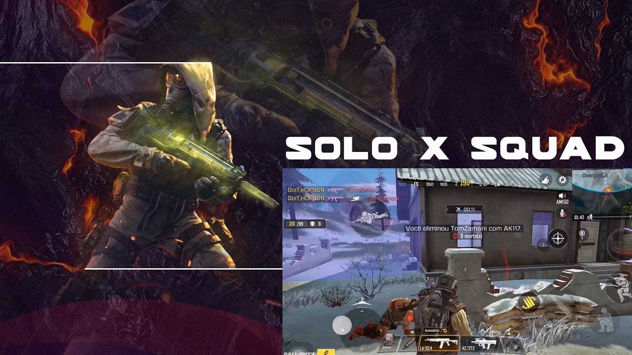 SOLO vs SQUAD CALL OF DUTY MOBILE BATTLE ROYALE - YouTube