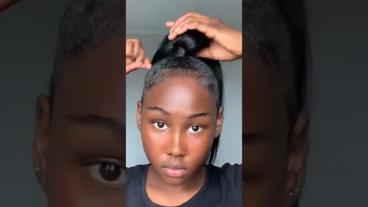  How To Do A High Sleek Fluffy Natural Ponytail On Short 4C Hair