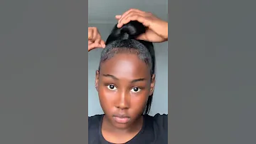 How To Do A High Sleek Fluffy Natural Ponytail On Short 4C Natural Hair Ponytail 