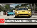 An Unexpected Duo: Porsche Turbo S &amp; Ferrari 550 Maranello | Wheels Doctor x Alpha Pro Detail