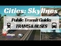 Cities: Skylines - Public Transit Guide: TRAMS & BUSES (10k City Size)