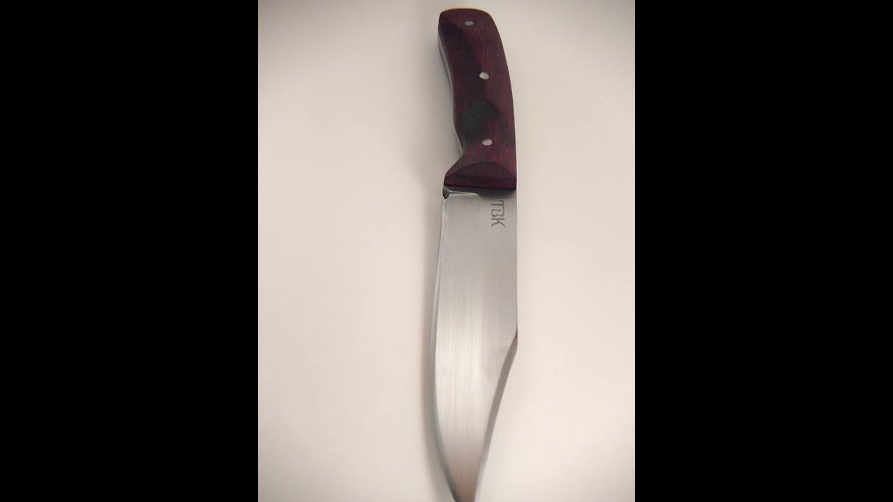 Purple Heart handle, 5160 Handmade Knife YouTube