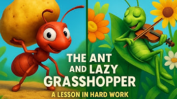 The Ant and the Lazy Grasshopper | A Lesson in Hard Work for Kids #kidsstory #bedtimestory