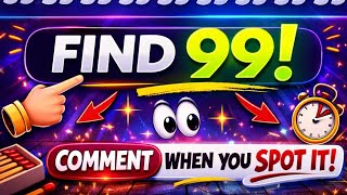 Only Genius Can Find 99 🔥 Viral Hidden Number Puzzle | Brain Teaser Shorts