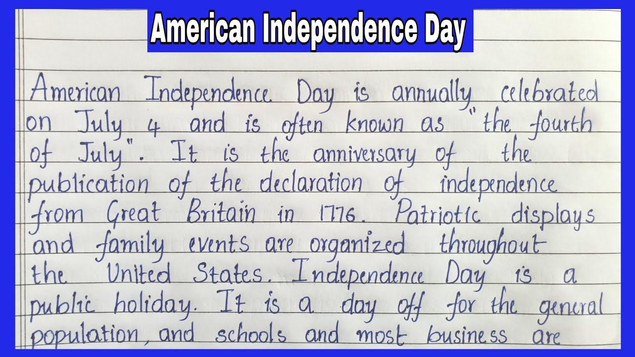 essay topics for independence day