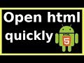 how to open html page in android phone