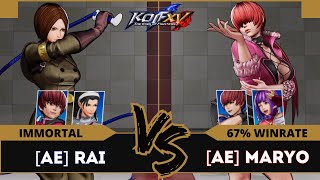 KOFXV🕹️A.E RAI (Whip/Chizuru/O.Chris) vs A.E MARYO (Chris/Athena/Shermie)🕹️Replay Match - 22/04/24