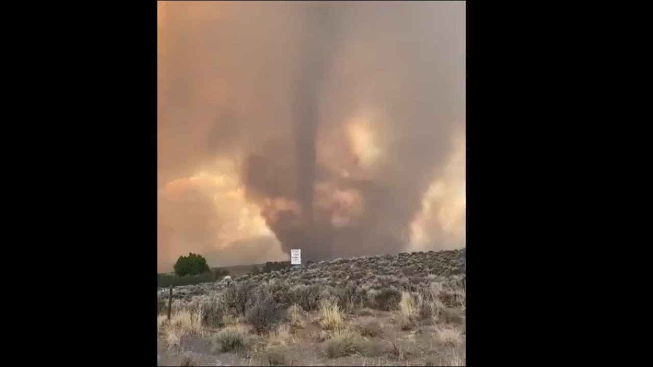 Women Gets Close Up Shot Of Firenado In California - YouTube