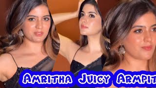 Amritha Aiyer Juicy Armpit In Black Saree అమత అయయర
