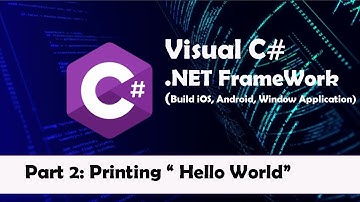 C# Tutorial | Part 2 | Hello World Program | Visual C#  Tutorial For Beginners