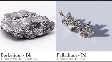 Berkelium - Bk vs Palladium - Pd Comparing Element attributes Atoms