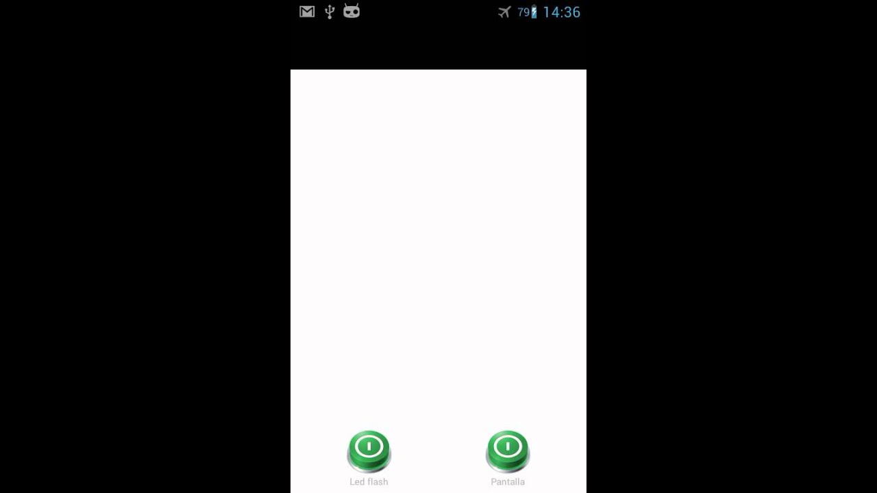 Linterna led y pantalla para Android