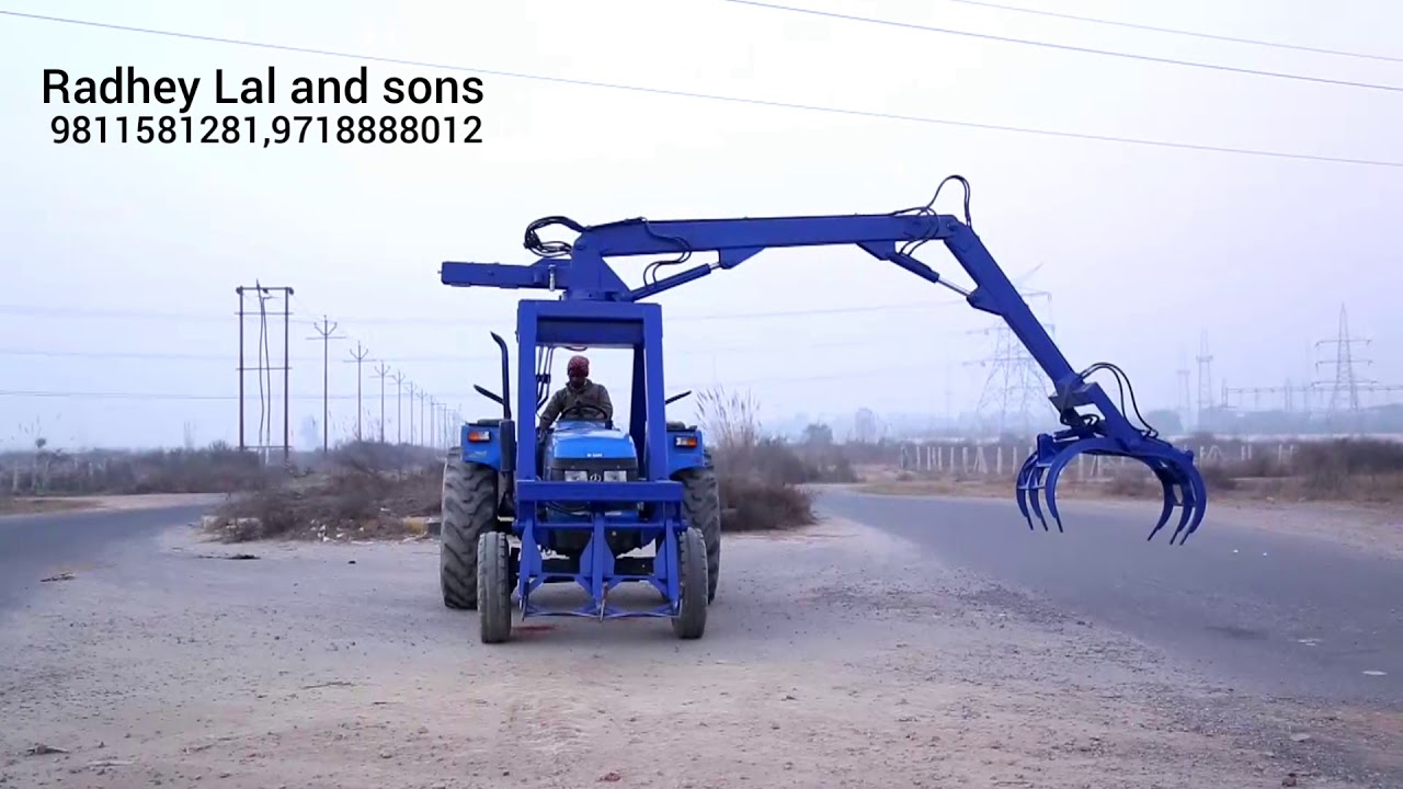 Tractor mounted sugarcane loader (Rotatory arm 180°)