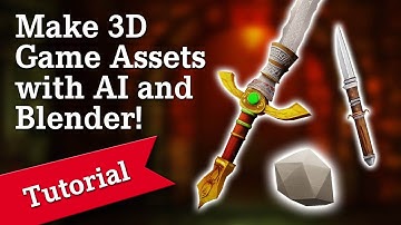 How to Make 3D Game Assets with AI (Free and Easy) - Stable Diffusion + Blender Tutorial 2022