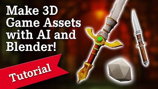 How to Make 3D Game Assets with AI (Free and Easy) - Stable Diffusion + Blender Tutorial 2022