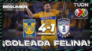 Resumen y goles | Tigres 4-1 Pachuca | Liga Mx - CL2023 J2 | TUDN