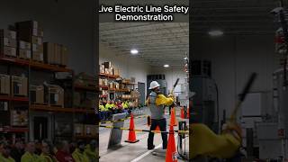 Live Electric Line Safety Demonstrations #lineman #safety #electric #live #line #subscribe
