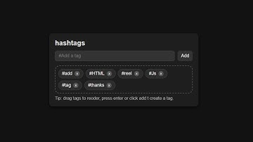 Create a Draggable Hashtag Box with HTML, CSS & JavaScript | Smooth Animation Tutorial