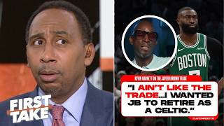 "Kevin Garnett sends a warning to the Celtics over Jaylen Brown!" - Stephen A. | FIRST TAKE