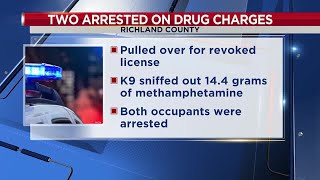 Two arrested after methamphetamine found in car