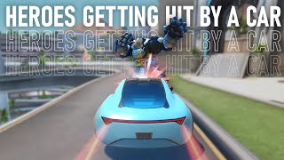 Overwatch 2 All heroes getting hit by a car